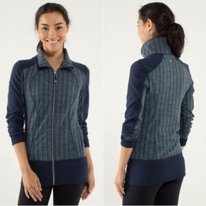 Lululemon Nice Asana Jacket in Ziggy Wee August Inkwell / Inkwell Sz 8